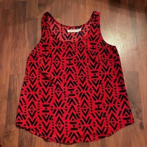 Red and Navy Blouse